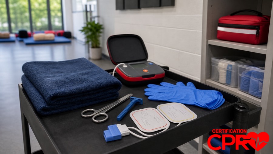 AED training supplies for special situations in CPR classes in Baltimore.