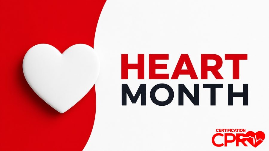 Heart Month awareness graphic for CPR readiness in Baltimore.