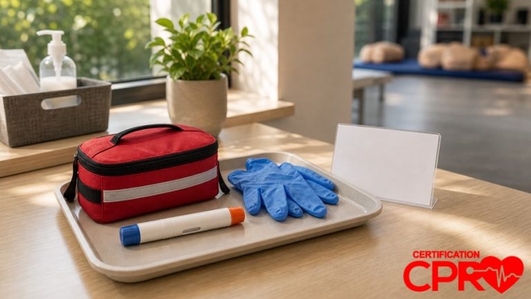 Anaphylaxis first aid training supplies for CPR and First Aid classes in Baltimore.