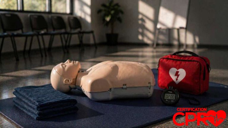 CPR training mannequin for certification in Baltimore.